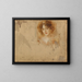 Dame im Hut in einem gelben Kleid - Eduard Veith — gerahmtes Bild an der Wand