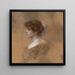 Portrait in drei Vierteln einer jungen Frau - Eduard Veith — gerahmtes Bild an der Wand