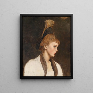 Eduard Veith - Frau im Profil mit Goldhaube.webp