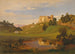 Italienisches Landschaftsgemälde mit breiter Tal- und Schlossansicht - Eduard Wilhelm Pose — Ansicht des Kunstwerks
