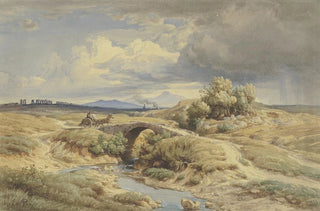 Eduard Wilhelm Pose - Italienische Campagna mit Aqudukten links.webp