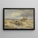 Italienische Landschaft mit Aquädukten links - Eduard Wilhelm Pose — gerahmtes Bild an der Wand