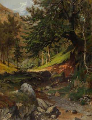 Eduard Zetsche - Waldpartie mit Bachlauf.webp