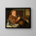 Falstaff mit einer Zinnkrug und einem Weinglas - Eduard von Grützner — gerahmtes Bild an der Wand