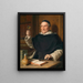 In der Studie - Eduard von Grützner — gerahmtes Bild an der Wand