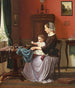 Innenansicht eines bürgerlichen Hauses im Jahr 1861 - Edvard Bendtsen — Ansicht des Kunstwerks
