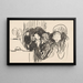 Am Bett der Fieber - Edvard Munch — gerahmtes Bild an der Wand