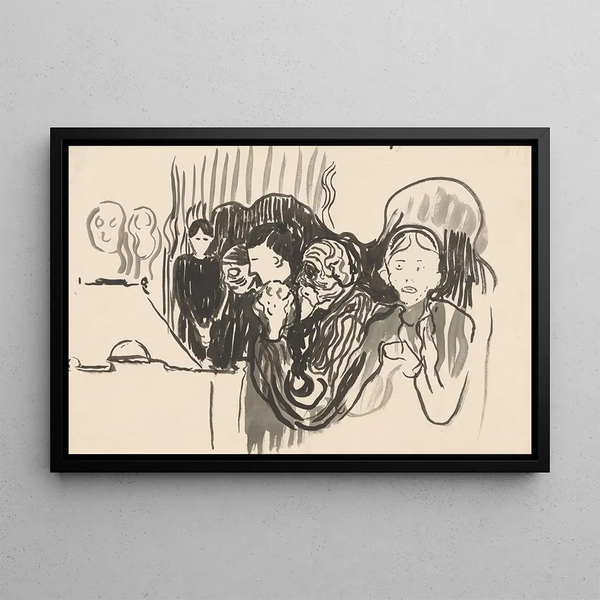Edvard Munch - By the Deathbed Fever.webp