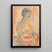 Reproduktion des Gemäldes Nacktes weibliches Sitzen im Gegenlicht - Edvard Munch