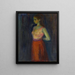 Studie eines Modells - Edvard Munch — gerahmtes Bild an der Wand