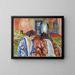 L'artiste et son modèle - Edvard Munch — gerahmtes Bild an der Wand