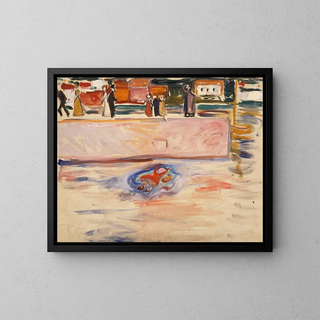 L'Enfant ertrunken - Edvard Munch — gerahmtes Bild an der Wand