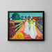 Die Frauen auf der Brücke - Edvard Munch — gerahmtes Bild an der Wand
