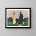 Zwei Menschen, die Einsamen - Edvard Munch — gerahmtes Bild an der Wand
