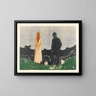 Zwei Menschen, die Einsamen - Edvard Munch — gerahmtes Bild an der Wand