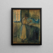 Junge Frau beim Waschen - Edvard Munch — gerahmtes Bild an der Wand