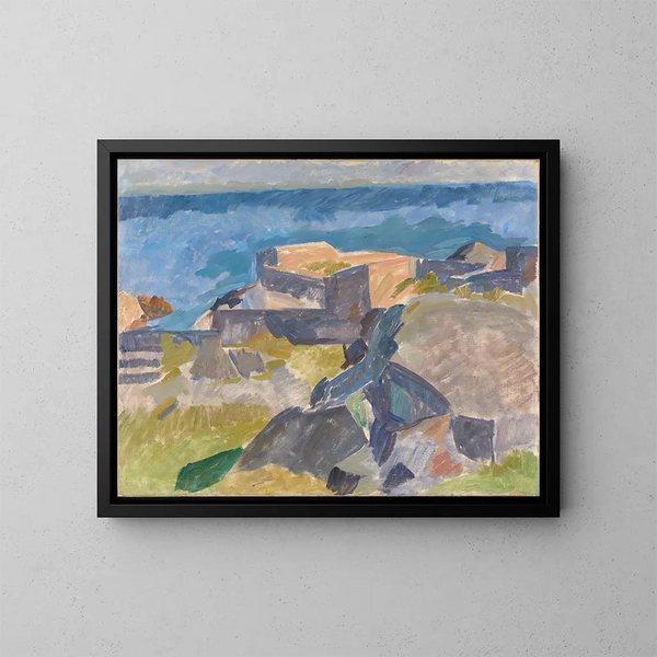 Landschaft von Christians - Edvard Weie — gerahmtes Bild an der Wand