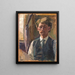 Selbstporträt - Edvard Weie — gerahmtes Bild an der Wand