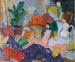 Naturstillleben mit Orangen in einem Korb - Edvard Weie — Ansicht des Kunstwerks