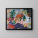 Naturstillleben mit Orangen in einem Korb - Edvard Weie — gerahmtes Bild an der Wand