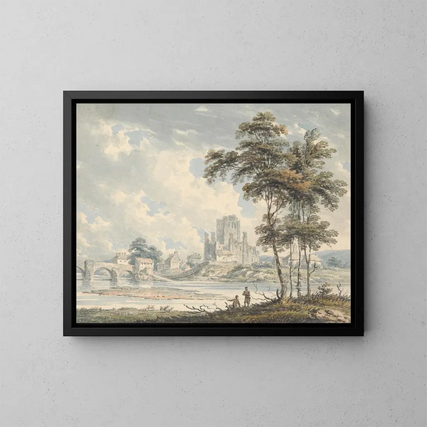 Abtei von Kelso, Rosburghshire - Edward Dayes — gerahmtes Bild an der Wand