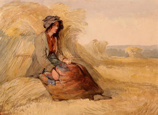 Edward Duncan - A Young Woman Resting in a Cornfield.webp