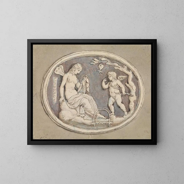 Pamphilie - Edward Francis Burney — gerahmtes Bild an der Wand