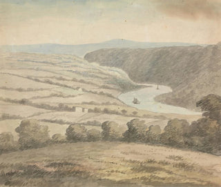 Flusslandschaft mit Booten - Edward Francis Burney — Ansicht des Kunstwerks