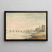 Flusslandschaft mit Brücke - Edward Francis Burney — gerahmtes Bild an der Wand