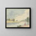 Frau beim Angeln - Edward Francis Burney — gerahmtes Bild an der Wand