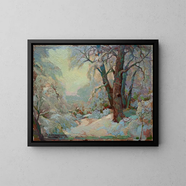 G emälde Winterlandschaft - Edward G. Eisenlohr — gerahmtes Bild an der Wand
