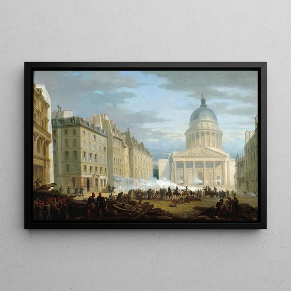 Edward Gab - Prise du Panthon vue de la rue Soufflot le 24 juin 1848 actuel 5me arrondissement.webp