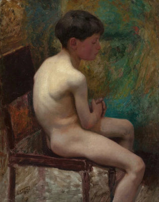 Edward Henry Potthast - A Young Boy Seated Boy.webp