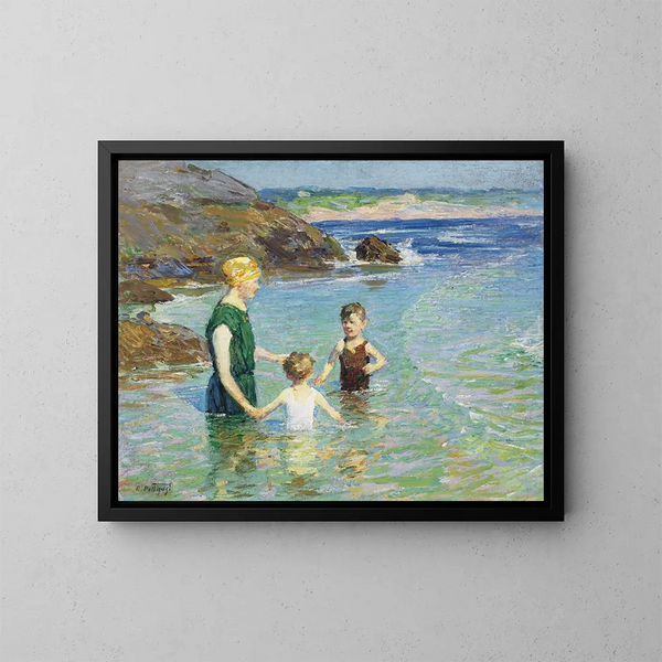 Am Strand - Edward Henry Potthast — gerahmtes Bild an der Wand
