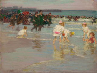 Szenerie am Strand oder Sonntag am Strand - Edward Henry Potthast — Ansicht des Kunstwerks