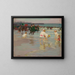 Szenerie am Strand oder Sonntag am Strand - Edward Henry Potthast — gerahmtes Bild an der Wand
