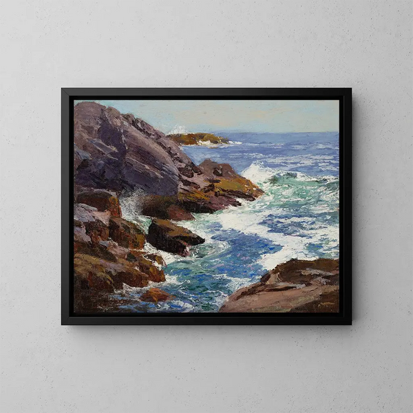 Crique des homards - Edward Henry Potthast — gerahmtes Bild an der Wand