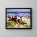 Sur la plage à Ogunquit, Maine - Edward Henry Potthast — gerahmtes Bild an der Wand