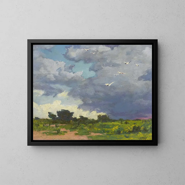 Plötzlicher Sturm - Edward Henry Potthast — gerahmtes Bild an der Wand