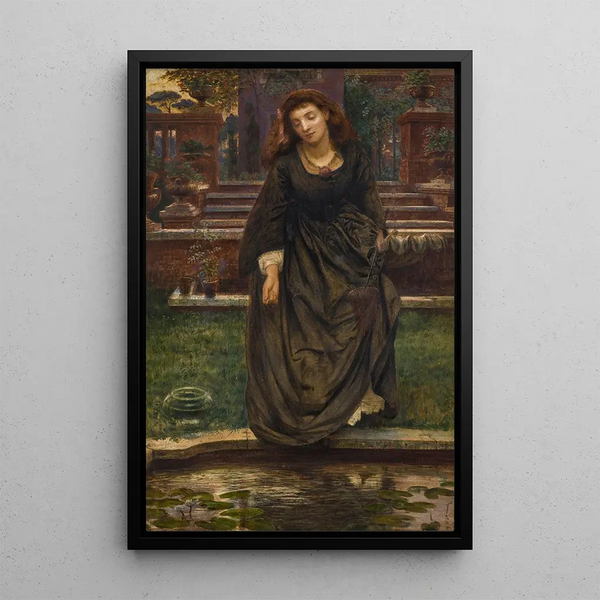 Pass auf, vertraue ihr nicht, sie betrügt dich - Edward John Poynter — gerahmtes Bild an der Wand
