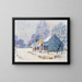 Ferme des Countys Brown im Winter - Edward K Williams — gerahmtes Bild an der Wand