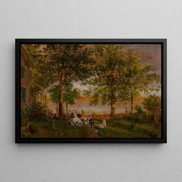 Ferme - Edward Lamson Henry — gerahmtes Bild an der Wand