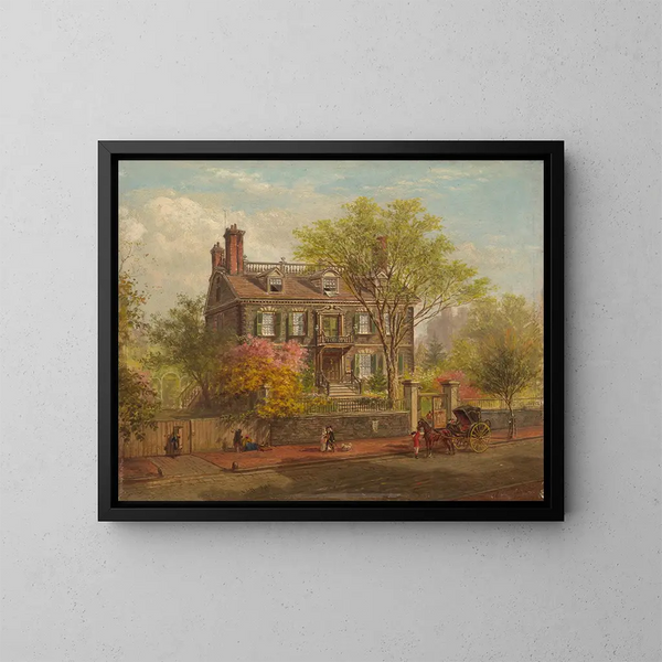 La maison John Hancock - Edward Lamson Henry — gerahmtes Bild an der Wand