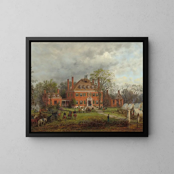 Die alte Haus von Westover - Edward Lamson Henry — gerahmtes Bild an der Wand