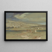 Ansicht der Stadt Hebron mit Kamelen und Figuren im Vordergrund - Edward Lear — gerahmtes Bild an der Wand