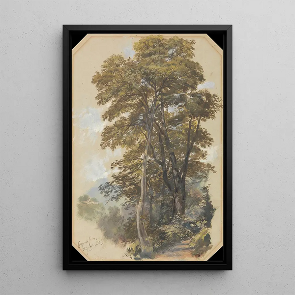 Corpo di Cava 28. Juni 1838 - Edward Lear — gerahmtes Bild an der Wand