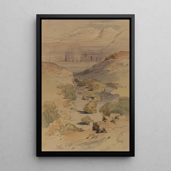 Pétra - Edward Lear — gerahmtes Bild an der Wand