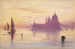 Santa Maria della Salute, Venedig bei Sonnenuntergang - Edward Lear — Ansicht des Kunstwerks