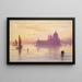 Santa Maria della Salute, Venedig bei Sonnenuntergang - Edward Lear — gerahmtes Bild an der Wand
