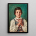 Studie eines Mädchens - Edward Lepszy — gerahmtes Bild an der Wand